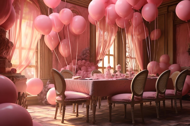 Decoración de fiesta con globos