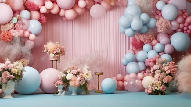 decoración de fiestas de globos realistas