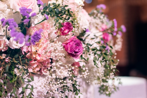 decoración de la flor blanca de la boda