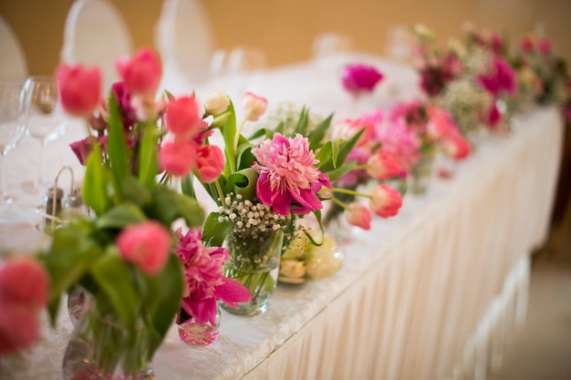 Decoracion floral de la boda