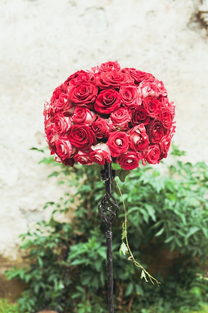 Decoración de flores de boda