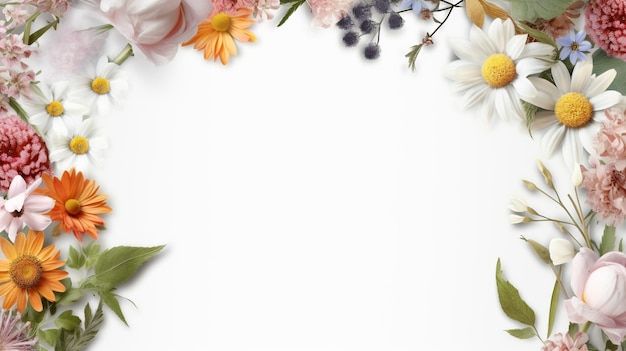 Decoración de flores para invitación de tarjeta de boda, cartel de amor, banner y espacio de texto de copia de regalo