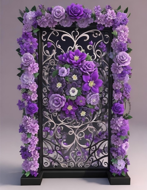 Foto decoración de fondo floral en 3d