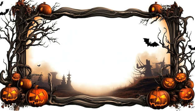 Decoración de Halloween clipart en fondo blanco aislado