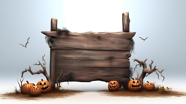 Decoración de Halloween con estilo de madera