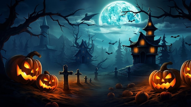 Foto decoración de halloween sobre fondo de madera