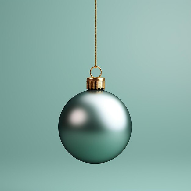Foto decoración de juguete de árbol de navidad fondo de invierno con decoración de bola colgante imagen generada por ia