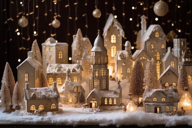 Decoración de juguetes de papel para la casa de Navidad