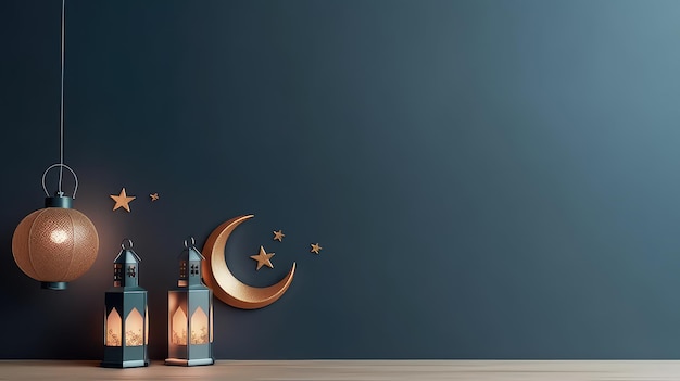 Decoración de luna creciente para el fondo