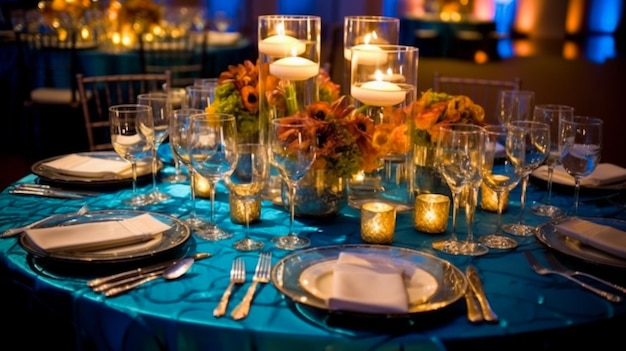 Decoración de mesa de boda estilo rústico para boda