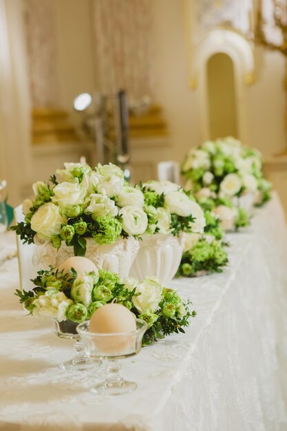 Decoración de la mesa de boda