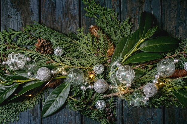 Decoración de mesa de Navidad verde