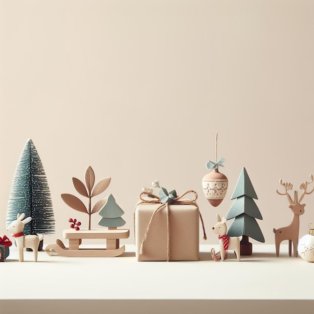 Decoración minimalista sencilla de Navidad