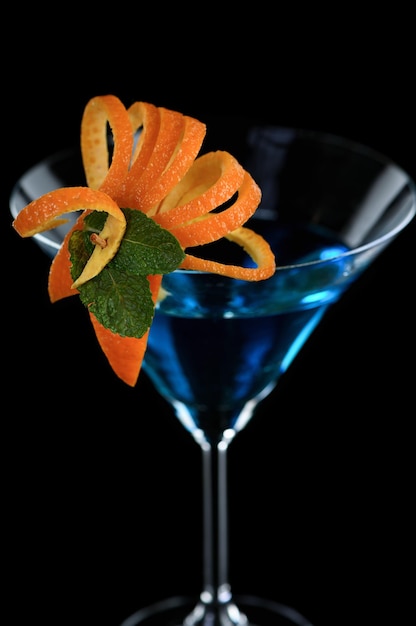 Foto decoración naranja martini blue curacao