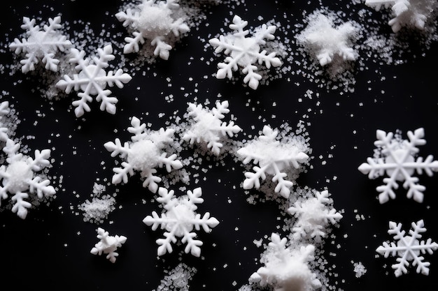 Foto decoración de navidad con estrellas de hielo xmas