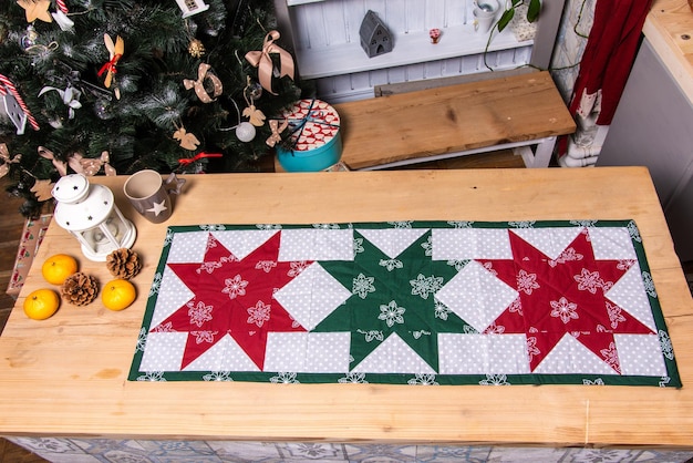 Decoración navideña para la celebración del hogar dulce.