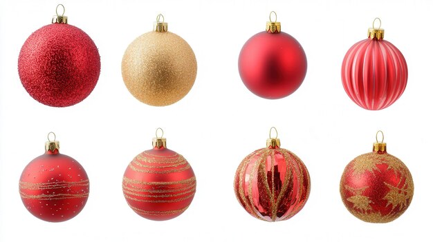 decoración navideña festiva en un telón de fondo blanco limpio