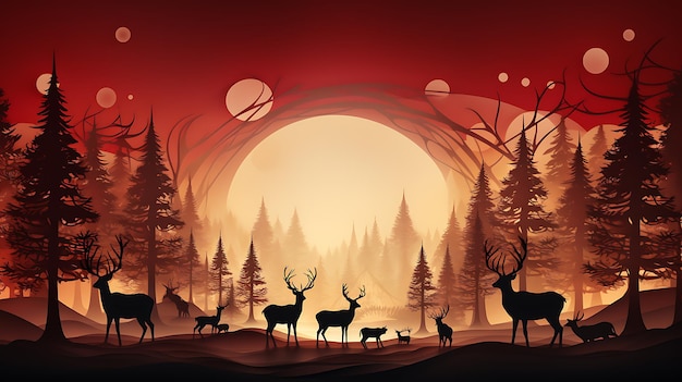 Decoración navideña Fondo una ilustración vectorial perfecta para capturar el espíritu del Año Nuevo