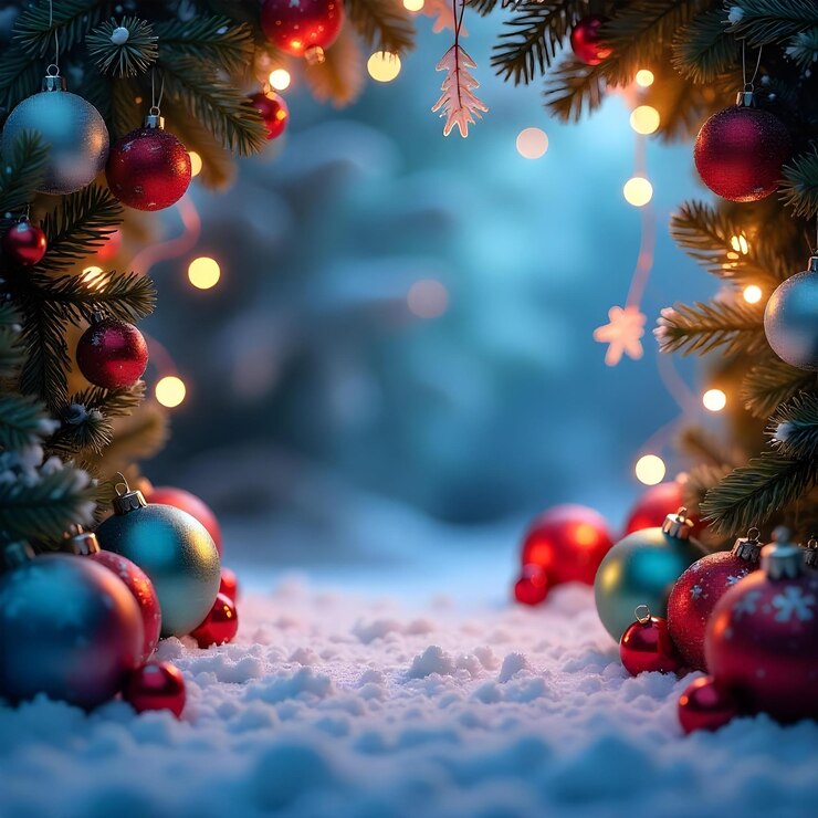Decoración navideña con luces