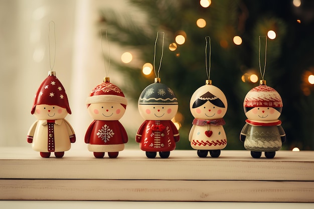 Decoración Ornamentos navideños con decoración navideña