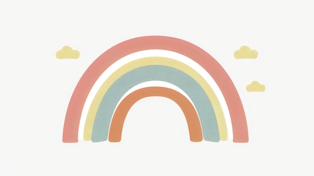 Decoración de pared con un arco iris escandinavo para las habitaciones de niños