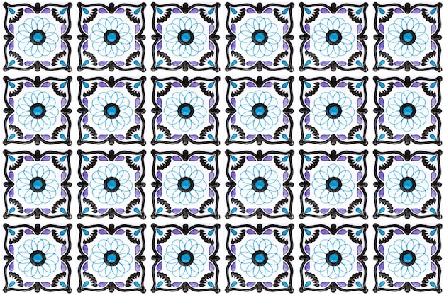 Foto decoración de pared de azulejos de cerámica vintage de colores, fondo de pared de azulejos de cerámica turca