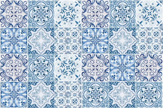 Decoración de la pared de azulejos de cerámica vintage Fondo de pared de azulejos de cerámica turca