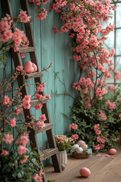 Decoración de la pared con flores SA