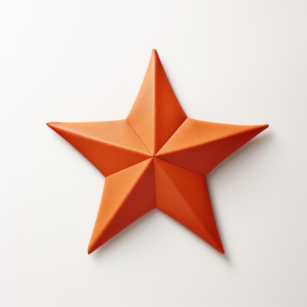 Decoración de pared en forma de estrella naranja en estilo Hiroshi Sugimoto