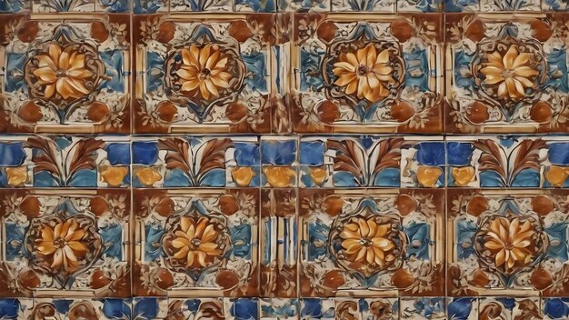 Foto decoración de paredes con azulejos de cerámica vintage fondo de paredes con azulejos de cerámica turco