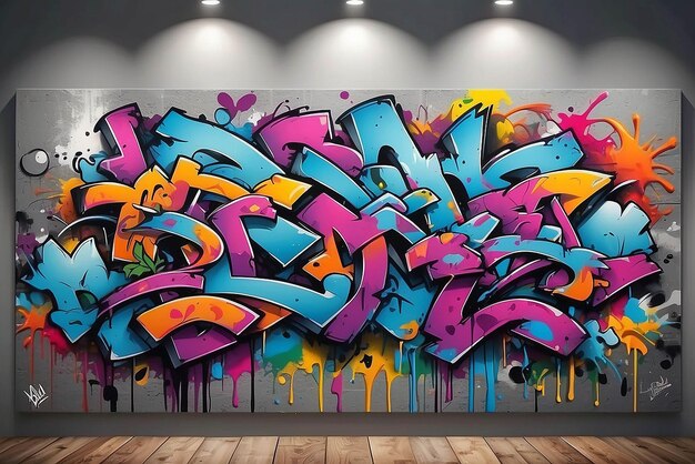 Foto decoración de paredes con graffiti artístico