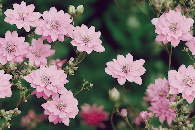 Decoración de patrones sin fisuras de fondo de flores