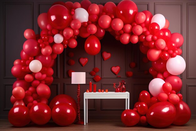 Decoración romántica para el día de San Valentín Generative Ai