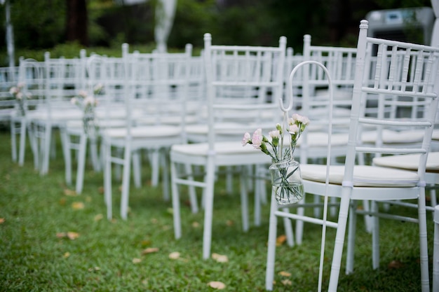 decoración de la silla de boda