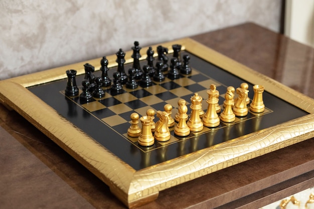 Restricción Tumba por no mencionar Decoración de tablero de ajedrez de lujo para el hogar. | Foto Premium