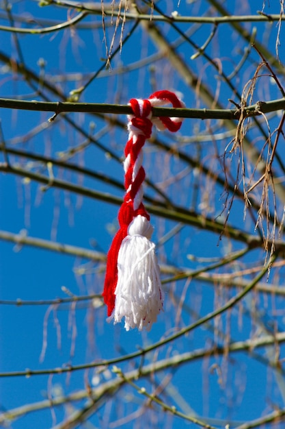 Foto decoración tradicional martisor para el día de baba marta