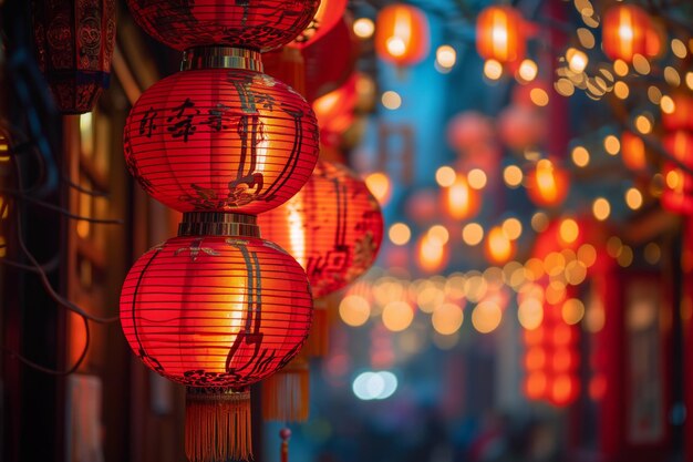 Decoraciones para el Año Nuevo Chino linternas rojas chinas