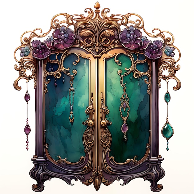 Las decoraciones del armario de Aqua Dreams inundadas de la serenidad de la acuarela