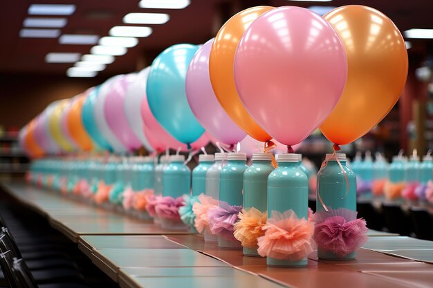 decoraciones de fiestas de cumpleaños con globos fotografía profesional
