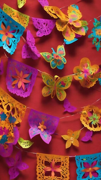 Decoraciones para fiestas de papel picado