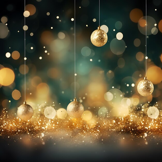 Decoraciones de luces de Feliz Navidad en el fondo de invierno de la noche de Año Nuevo