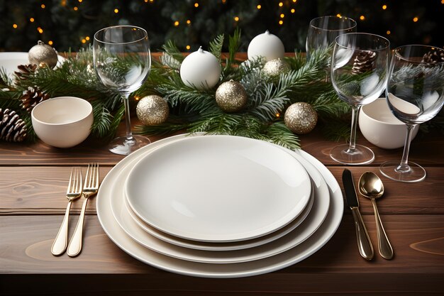 Las decoraciones de la mesa de la víspera de Año Nuevo generaron IA