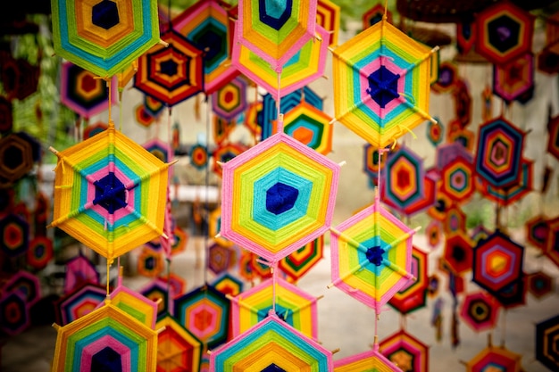 Decoraciones con motivos artísticos de algodón de Tailandia