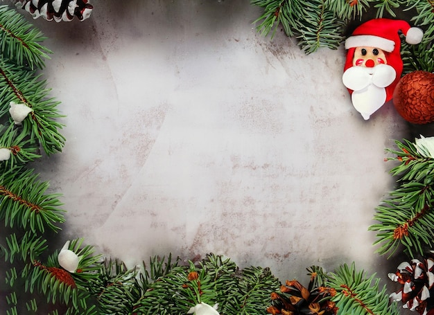 Decoraciones navideñas cajas de embalaje festivas con regalos se encuentran sobre la mesa sobre un fondo blanco