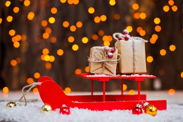 Foto decoraciones de regalos de navidad