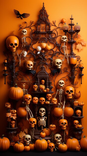 Foto decorações assustadoras de halloween