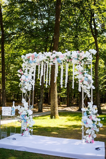 Decorações de casamento no dia do casamento para os noivos