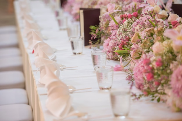 Decorações de mesa de casamento