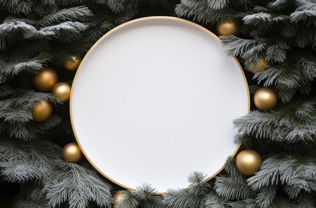 Foto decorações de natal adornam um prato branco