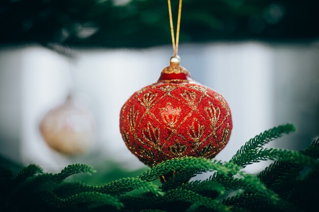 Foto decorações de natal. feliz natal e feliz ano novo